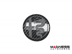 Alfa Romeo Giulia Steering Wheel Trim - Carbon Fiber - Center Badge Cover